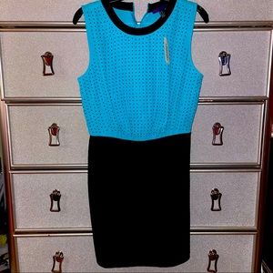 Leather style midi dress